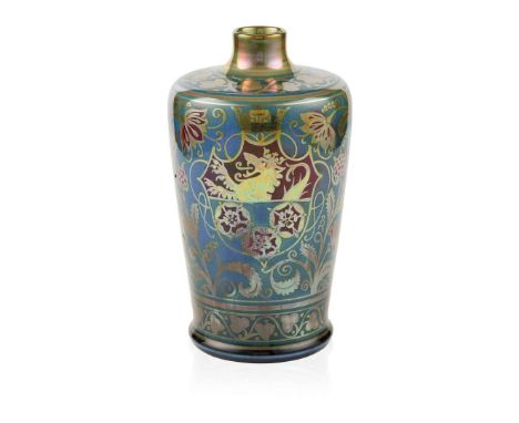  WILLIAM S. MYCOCK (1872-1950) FOR PILKINGTON’S TILE & POTTERY CO. LANCASTRIAN LUSTRE VASE, DATED 1910 lustre-glazed earthenw