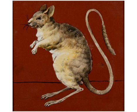  MINTON ART POTTERY STUDIO, KENSINGTON GORE 'GERBOA' TILE, CIRCA 1880 painted and glazed terracotta, inscribed GERBOA, with a