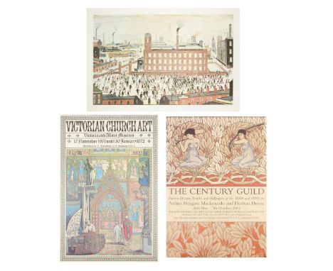  GROUP OF POSTERS MUSEUM POSTERS AND PRINTS, 1972-2001 comprising; VICTORIAN CHURCH ART, Victoria and Albert Museum, 1972, 73