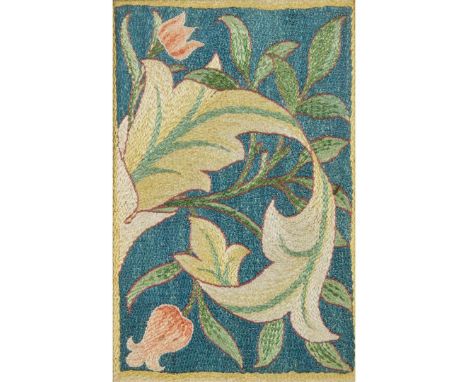  ATTRIBUTED TO MAY MORRIS (1862-1938) FOR MORRIS & CO. EMBROIDERED PANEL, CIRCA 1890 coloured silks, framed 30.5cm x 19.5cm, 