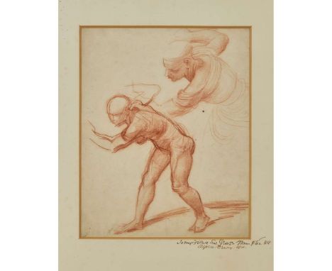  ALFRED STEVENS (1817-1875) STUDIES OF THE FEMALE FORM, 1911 red chalk and pencil, inscribed, signed and dated to the mount T