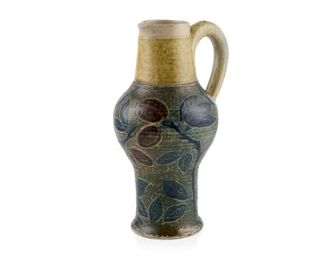  MARTIN BROTHERS JUG, CIRCA 1880 glazed stoneware, incised R.W. MARTIN/ LONDON & SOUTHALL/ 4-8* 26.5cm high Provenance: Open 