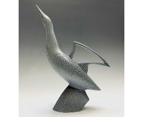  Anthony THEAKSTON (1965)Ceramic bird jug with speckled cobalt salt glazeSigned35.3cnCondition report: This has no damage and