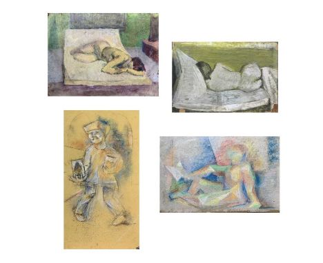 Maurice Edgar CONNELL(1921-2020)Four figure studies on board Maurice Edgar Connell 1921-2020Born in South London to musical a