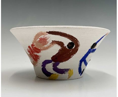 Simeon STAFFORD (1956)Skipping and Jumping Painted ceramic bowl Signed to base Height 9cmCondition report: This bowl appears 