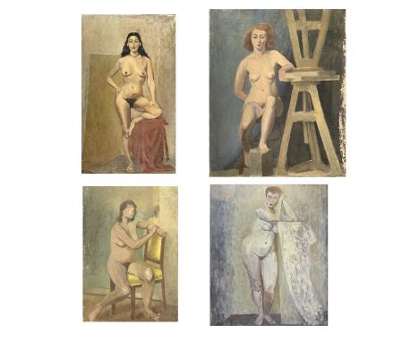 Maurice Edgar CONNELL(1921-2020)Four life studies on canvas Maurice Edgar Connell 1921-2020Born in South London to musical an
