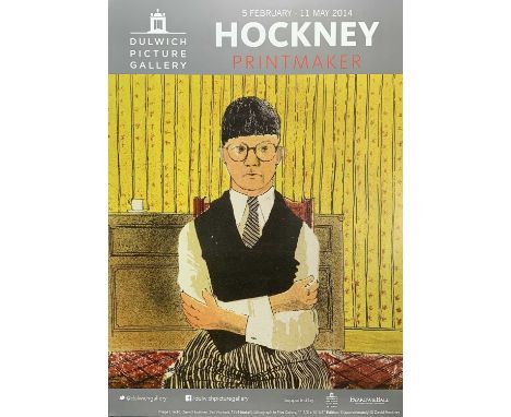 David HOCKNEY (1937)'Hockney Printmaker'Exhibition poster Dulwich Picture Gallery, 5th February - 11th May 201459 x 42cm