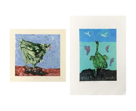 Julian DYSON (1936-2003)Early Bird Lithograph, artist's proofSigned, inscribed and dated '01Together with 'The Seabird' litho