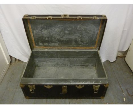 Lead lined travel trunk - A/F