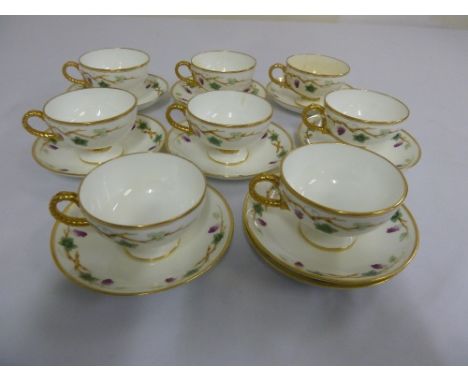 Victorian teaset to include eight cups and saucers, kite mark to base