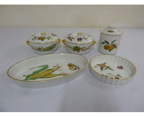 Royal Worcester Evesham five serving dishes