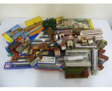 A quantity of HO gauge coaches, rolling stock and accessories to include Lima, Fleischmann, Roco, Jouef, Liliput, Peco Stream