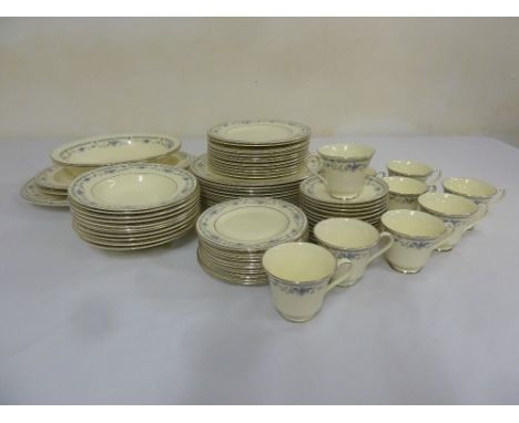 Minton Bellemeade dinner service to include plates, bowls, cups, saucers, and serving dishes (74)
