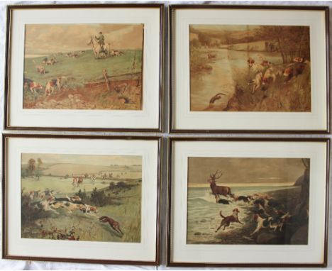 After Lionel Edwards
Fox hunting
A print
34 x 48cm
Together with three other hunting prints (a set of four)
