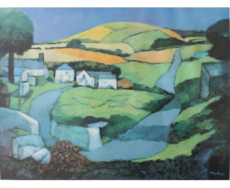 After John Elwyn
Dyfed Landscape
A Lithograph
Signed in pencil to the margin
37 x 49cm
Martin Tinney Gallery receipt and cata