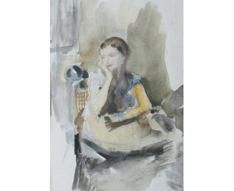 Ambrose McEvoy
Portrait of Zenobie
Watercolour
label verso
40.5 x 28cm