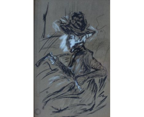 Toulouse-Lautrec
Jane Avril al "Divan Japonais"
A heightened print
49 x 32cm
Galleria D'Arte Del Cavalliono label verso