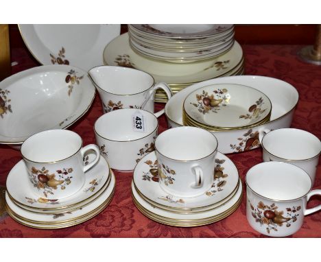 A THIRTY SEVEN PIECE ROYAL WORCESTER 'GOLDEN HARVEST' DINNER SERVICE, comprising six dinner plates, six side plates, six soup