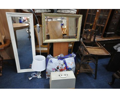 A SELECTION OFOCCASIONAL FURNITURE, to include a metamorphic high chair, a neo star heated massage bed (PAT pass and working)