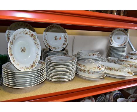 A LIMOGES 'HAVILAND &amp; CO' DINNER SERVICE, comprising ten soup dishes (two chipped), thirty one plates 25cm (four chipped,