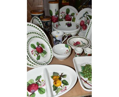 A GROUP OF PORTMEIRION CERAMICS, comprising two mid twentieth century Magic City canisters, heights including lid 17.5cm and 