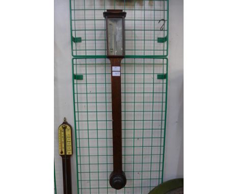 A 19th Century Irish Yeates &amp; Son Dublin oak stick barometer 