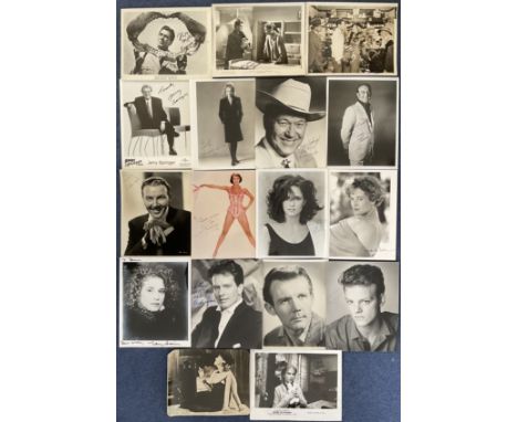 Tv and Film Collection of 16 Signed Vintage 10 x 8 inch Black and White Photos. Includes Signatures of Julie Harris, Isabelle