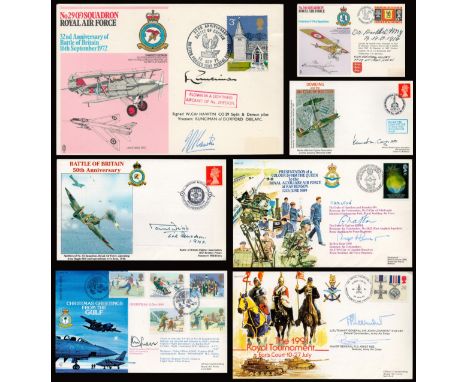 WW2 Signed FDCs Collection of 7 Signed FDCs names include Sqn Ldr K M Carver DFC, Viscount Runciman of Oxford, W Cdr Hawtin, 