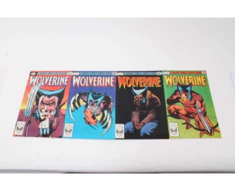 Marvel Comics Wolverine first solo limited series, complete run 1-4 (1982). Priced 60 cents. (4)
