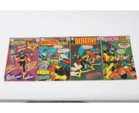 Four DC Comics, Detective Comics #359 #363 #369 #371. First appearance and origin of Batgirl (Barbara Gordon), First Silver a