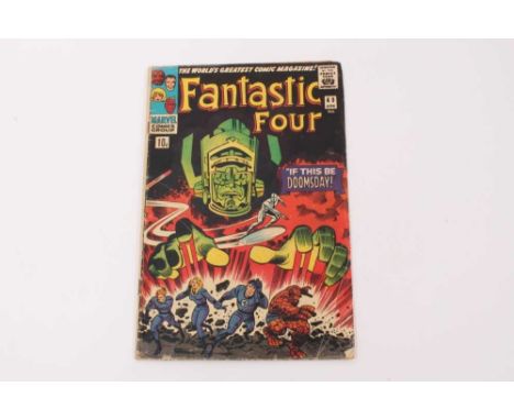 Fantastic Four #49 1966, the first full appearance of Galactus. Priced 10d