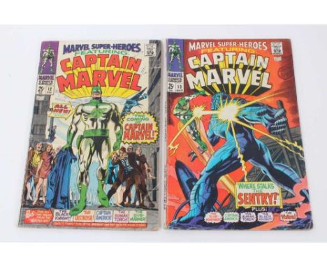 Marvel Super-Heroes featuring Captain Marvel #12 &amp; #13 1967. First and second appearance of Captain Marvel and first appe