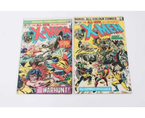 The all new and different X-Men #95 &amp; #96 1975. Death of Thunderbird and first appearance of Moria MacTagget. Priced 25ce