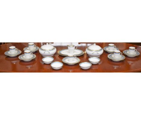 Ceramics - a Queen's Luxury Japan Original Hi-Tech pattern part dinner service comprising cups, saucers, side plates, vegetab
