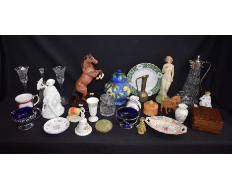 Ceramics and Glass - a ceramic model of a horse, Spirit of the Wild; a Royal Doulton model, Winnie the Pooh; Aynsley, etc