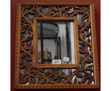 A John Andersons Tanglewood painted and carved mirror