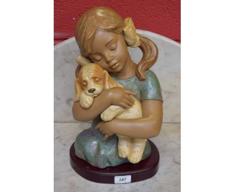 A Lladro ceramic figure, Gabriela, 12355, 35cm high, boxed with wooden plinth