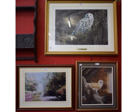 Pictures and Prints - Alan M Hund, by and after, Arctic Knight, Snowy Owl, signed, limited edition no 1249/1250, coloured lit