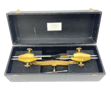 John Wild Clock depthing tool with runners in original box.