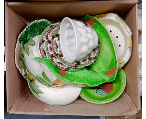 Assorted vintage ceramic kitchenwares, to include Carlton, ironstone and a jelly mold