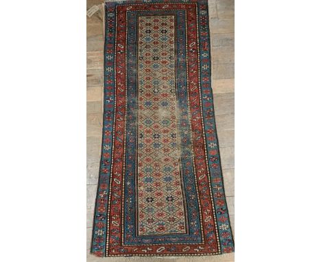 A Caucasian rug, 208 x 92 cm