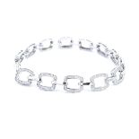 RRP-£6500.00 18K WHITE GOLD LADIES DIAMOND BRACELET, SET WITH ONE HUNDRED AND EIGHTY SIX ROUND BRILL