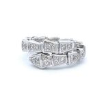 RRP-£3250.00 18K WHITE GOLD DIAMOND RING, SET WITH 0.55CT OF ROUND BRILLIANT CUT DIAMONDS, COLOUR- H