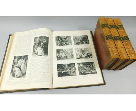 A set of three volumes of the portrait gallery, published by Orr and Co and a bound set of illustrated London News to include