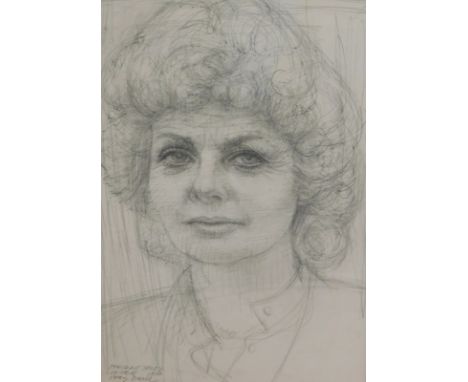Antonin (Tony) Bartl (1912-1998).  Portrait study of Lyn, pencil, signed, titled and dated 1986, 40cm x 27cm
