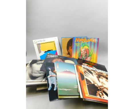 A quantity of LP records, to include Mike Oldfield, Santana, Genesis, Michael Jackson, John Lennon, Fleetwood Mac, Pink Floyd