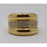 1 Damenring CHOPARD GG 18ct. "La Strada" mit Brillanten lt. Zertifikat: 42 Stück zus. 0,62ct. if tw