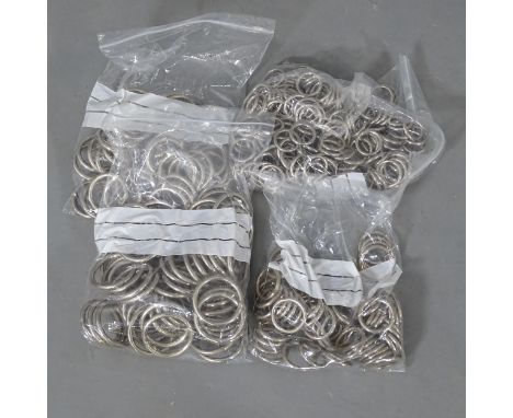 A quantity of stainless steel rings.From the workshop of saddle maker Brian R. Borrer (Artistry in Leather), Beckley, East Su