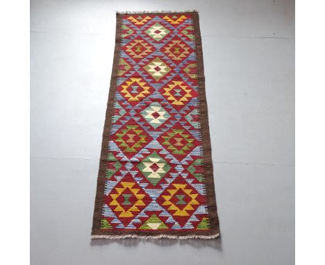A Maimana Killim runner. 200x68cm. 