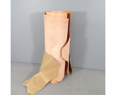 A roll of three sides of oak-leaf veg-tanned leather, imported from the USA by Tandy. Thickest 4mm. From the workshop of sadd